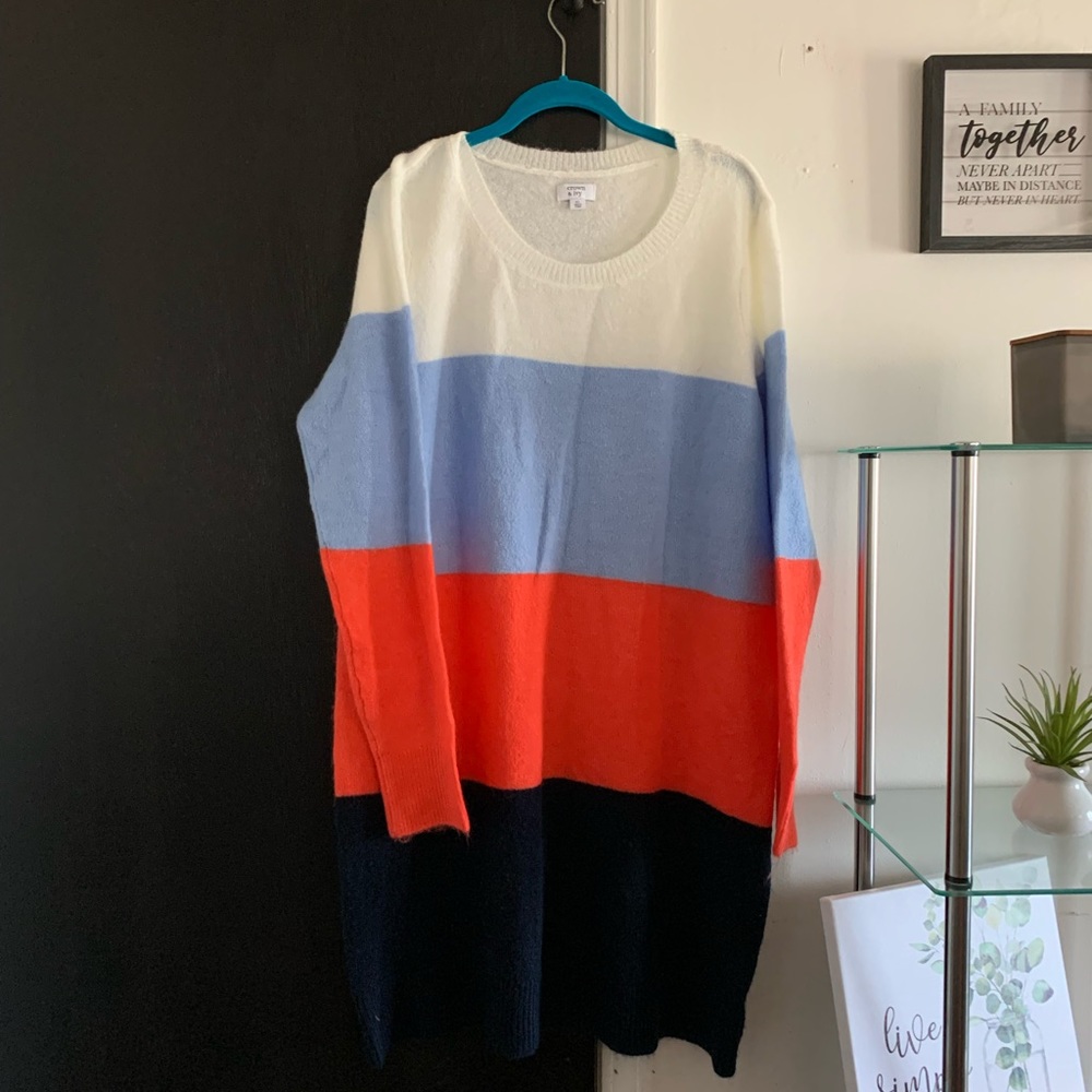 Color block sweater dress